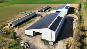 Deux hangars agricoles avec toiture photovoltaïque à Samatan, Gers – 500 kWc
