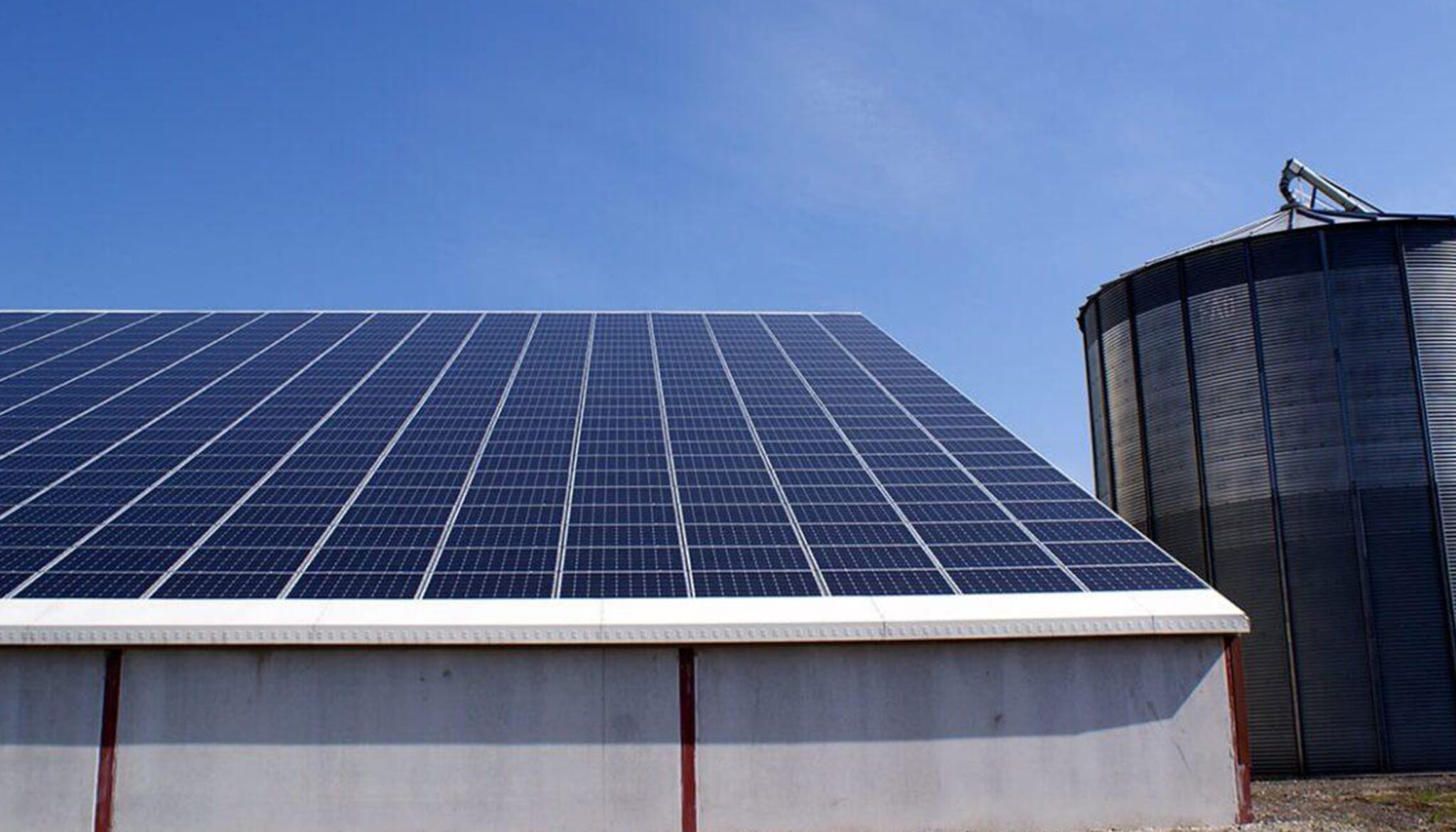 Toiture agricole équipée de panneaux photovoltaïques louée à un investisseur